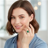 Anello Gaurosa Donna Fantasy in Argento Zirconia N-KR-0672-GREEN - N-KR-0672-GREEN